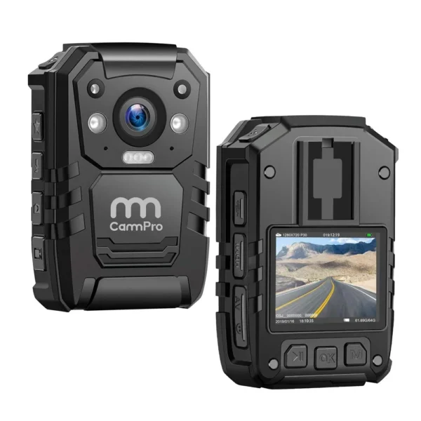 Cammpro I826Pro 3500mAh Video Camcorder GPS Waterproof IP67 1440P Security Guard Digital Body Worn Camera